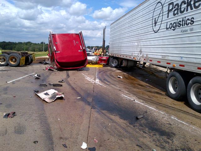 MVC on Hwy 20 at the IOCO Truck Stop 06.28.2013